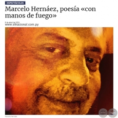 MARCELO HERNÁEZ, POESÍA «CON MANOS DE FUEGO» - Jueves, 08 de Abril de 2021